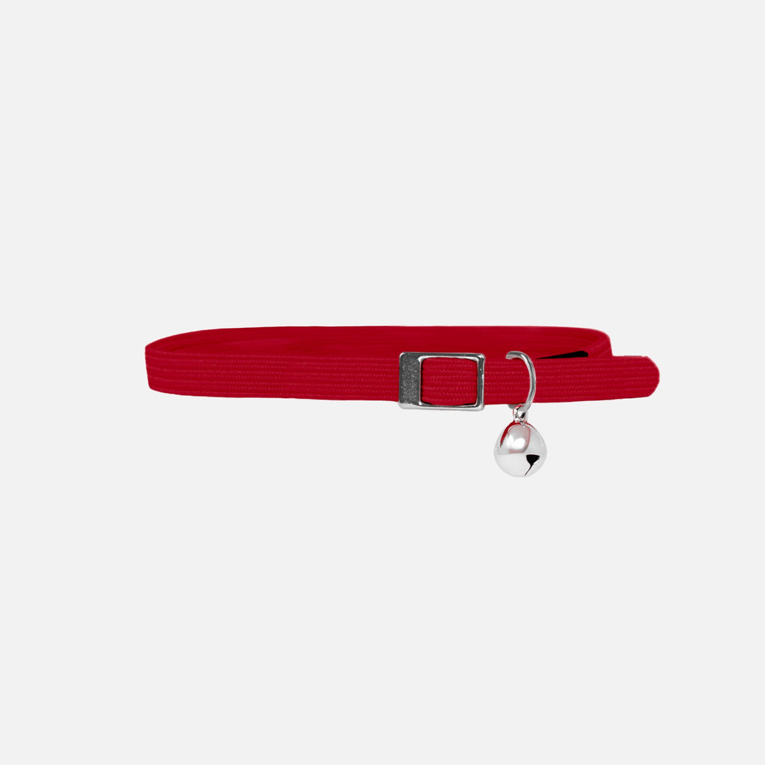 CLOE CLUZO Chat Collier Nylon Élastique Rouge