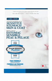 Oven-Baked Tradition Soin - Estomac Sensible, Peau et Pelage, Poisson - Nourriture Sèche Sans Grains pour Chats