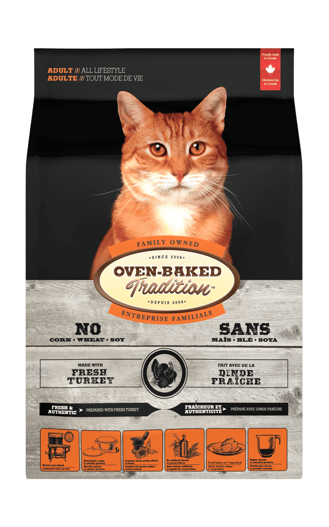 Oven-Baked Tradition - Chat Dinde Fraîche - Nourriture Sèche pour Chats