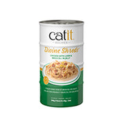 Catit Divine Shreds - Chat Poulet avec Foie et Brocoli en Gelée - Multipack de 4 x 85 g - Nourriture Humide Sans Grains pour Chats