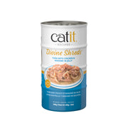 CATIT DIVINE SHREDS Chat Thon, Poulet & Wakamé en Gelée 4x85g