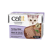 Catit Cuisine - Chat Adulte Pâté de Dinde avec Foie de Poulet et Porc - Nourriture Humide Sans Grains pour Chats en Tetra Pak