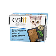 Catit Cuisine - Chat Adulte Mousse de Poisson Océanique avec Thon et Saumon - Nourriture Humide Sans Grains pour Chats en Tetra Pak