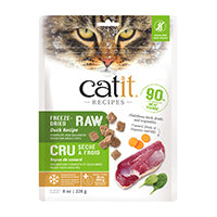 Catit - Chat Canard avec Fruits et Légumes - Garniture ou Nourriture Sèche Lyophilisée Sans Grains pour Chats