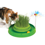 Voir l’image dans la galerie, Catit Play - Circuit 3 en 1 avec Balles et Jardinière d'Herbe à Chat, Vert, 36 cm
