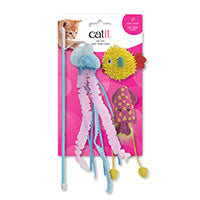 Catit - Créatures de la Mer avec Tige - Jouets pour Chats (Paquet de 3)