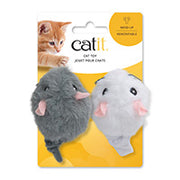 Catit - Jouet Souris en Peluche pour Chats (Paquet de 2)