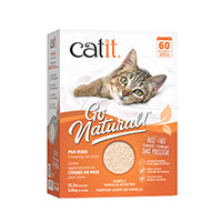 Catit Go Natural! - Parfum de Vanille - Litière Agglomérante à Base de Cosses de Pois pour Chats