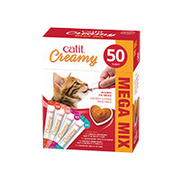 Catit Creamy - Mélange Assorti avec Taurine - Gâteries à Lécher Sans Grains pour Chats