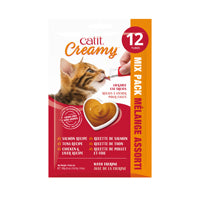 Catit Creamy - Mélange Assorti avec Taurine - Gâteries à Lécher Sans Grains pour Chats