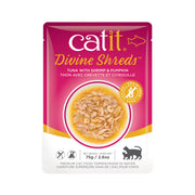CATIT DIVINE SHREDS Chat Thon, Crevette & Citrouille en Bouillon 75g