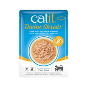 CATIT DIVINE SHREDS Chat Thon, Poulet & Wakamé 75g