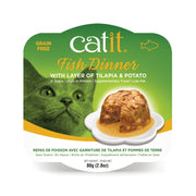 *CATIT DINNER Chat Poisson, Tilapia & Patates en Sauce 80g