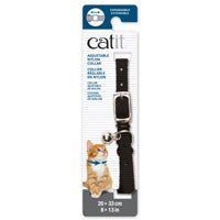 *CATIT Collier Nylon Extensible/Boucle Métal 8-13" Noir