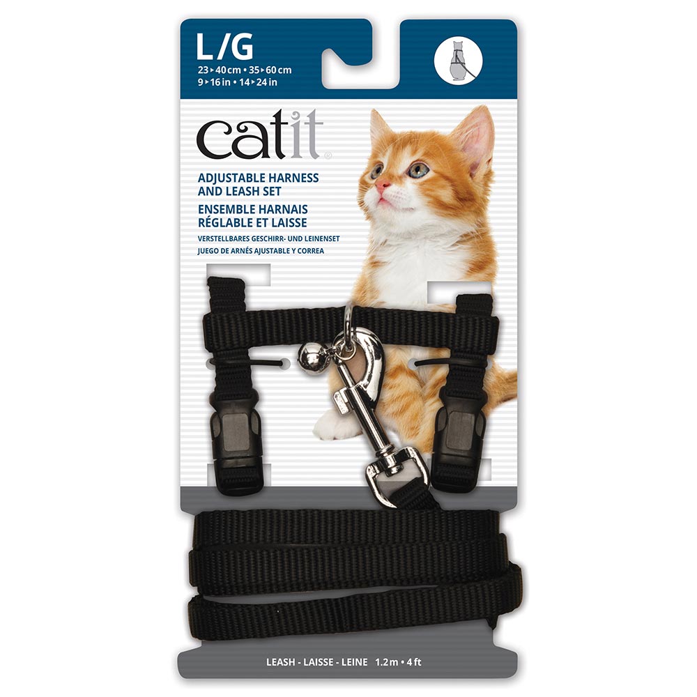 Catit - Ensemble Harnais Réglable et Laisse en Nylon - Harnais pour Chats
