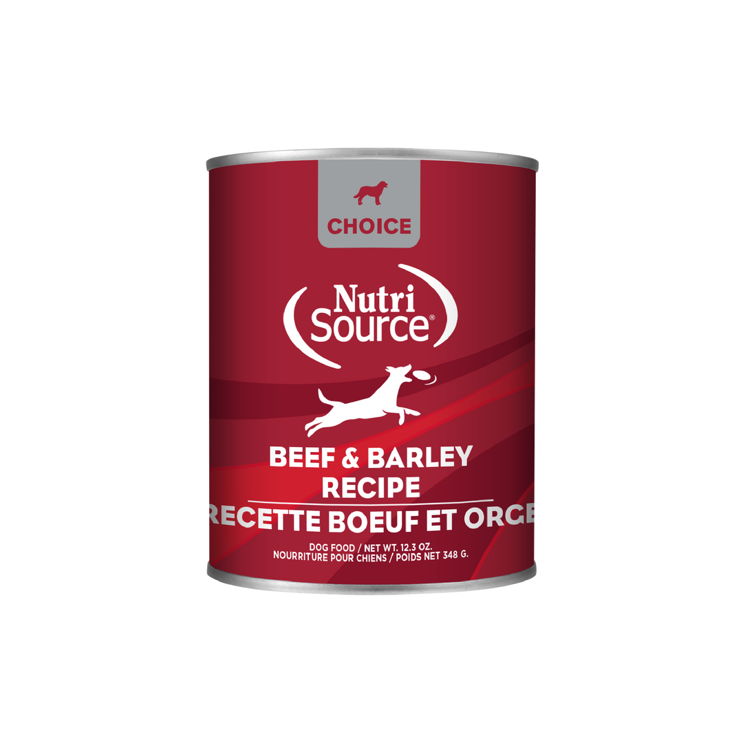 NutriSource Choice - Boeuf et Orge - Nourriture Humide en Pâté pour Chiens