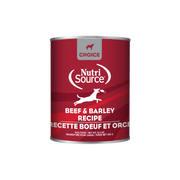 NutriSource Choice - Boeuf et Orge - Nourriture Humide en Pâté pour Chiens