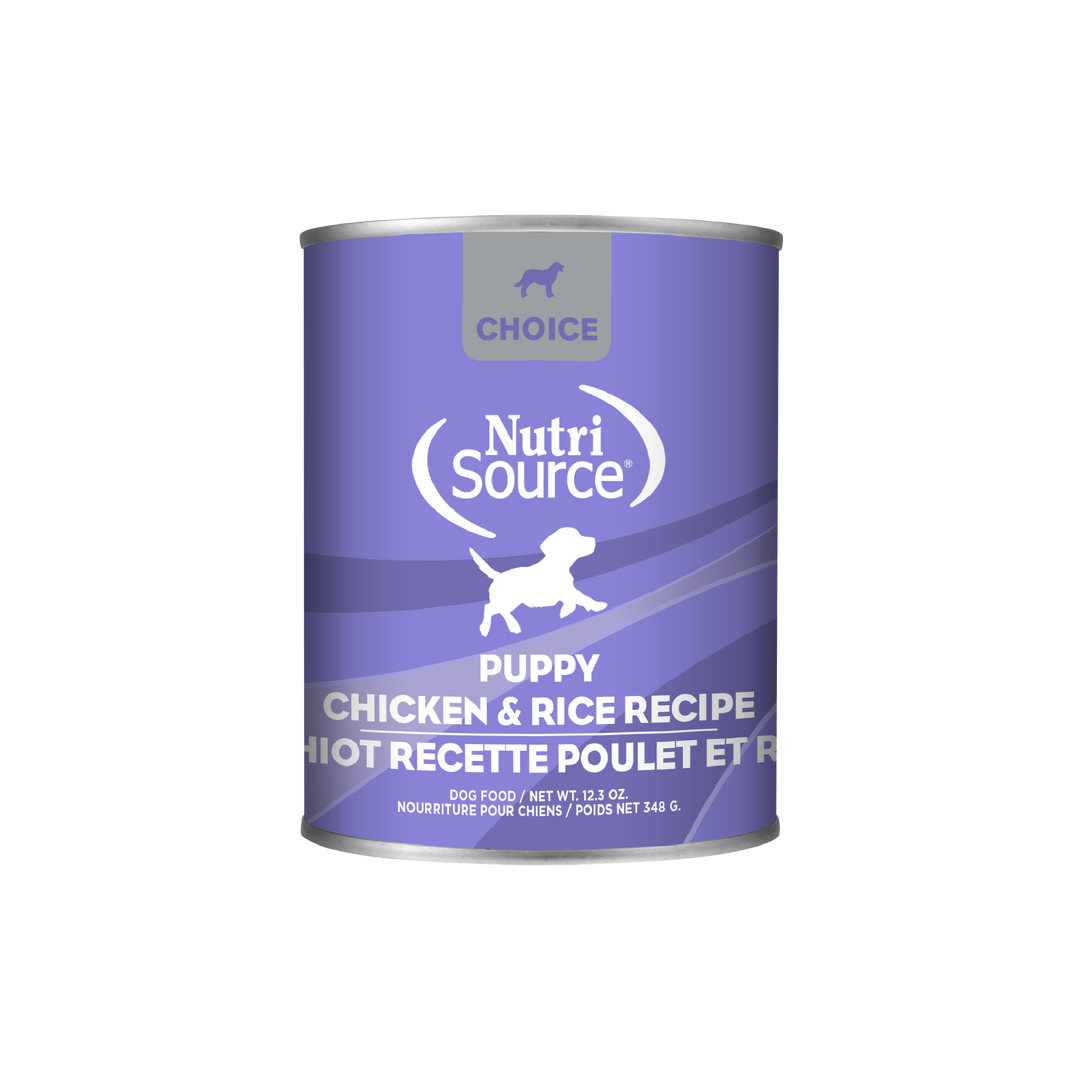 NutriSource Choice - Poulet et Riz - Nourriture Humide en Pâté pour Chiots