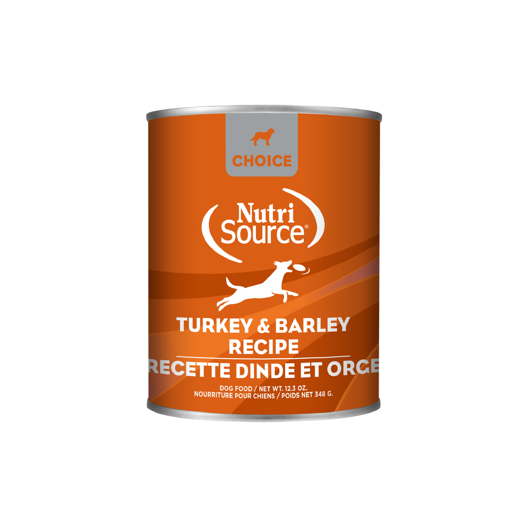 NutriSource Choice - Dinde et Orge - Nourriture Humide en Pâté pour Chiens