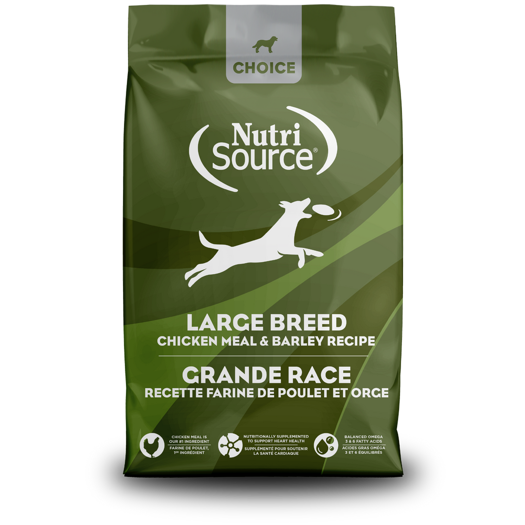 NutriSource Choice - Chien Grande Race Poulet et Orge - Nourriture Sèche pour Chiens