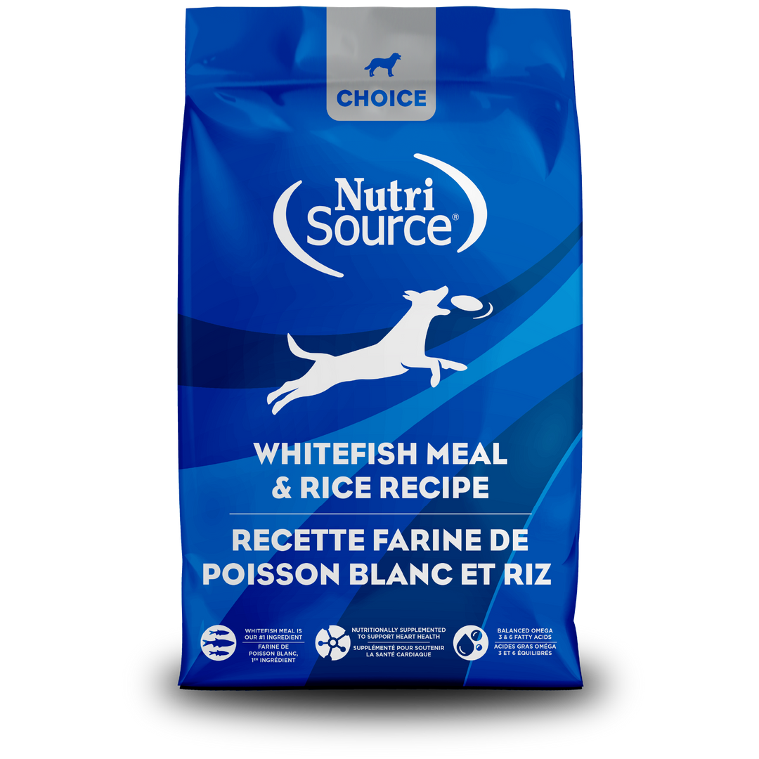 NutriSource Choice - Chien Poisson Blanc et Riz - Nourriture Sèche pour Chiens