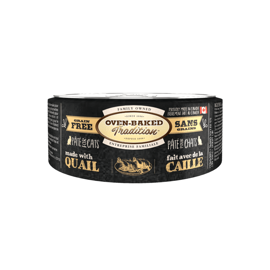 Oven-Baked Tradition - Chat Pâté de Caille - Nourriture Humide Sans Grains pour Chats