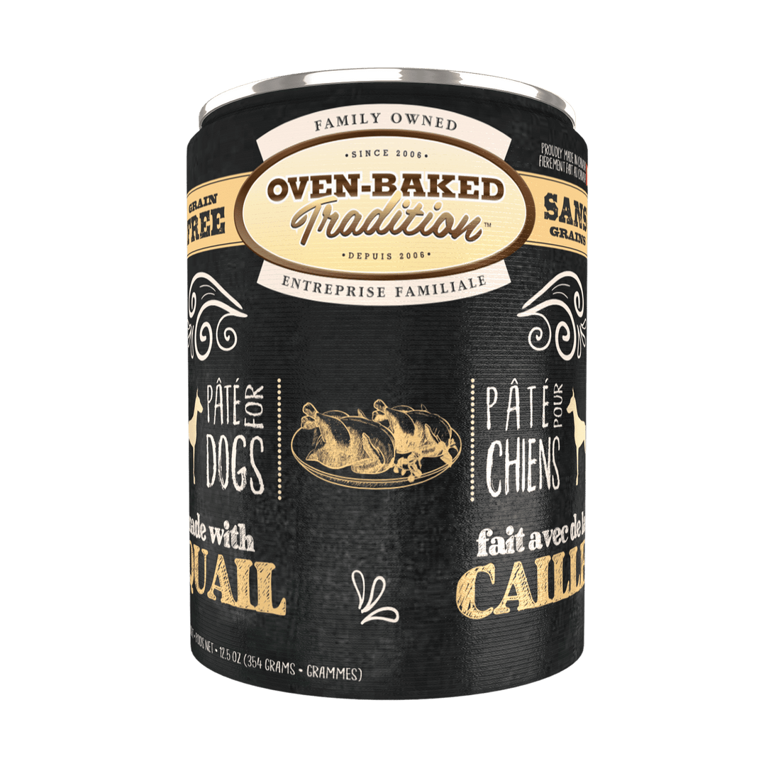 Oven-Baked Tradition - Pâté de Caille - Nourriture Humide Sans Grains pour Chiens