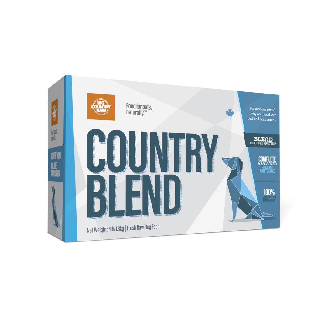 Big Country Raw Signature Blend - Mélange Campagnard - Nourriture Crue Congelée pour Chiens
