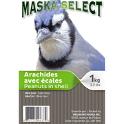 MASKA SELECT Nourriture Arachides en Écales 1kg pour Oiseaux Sauvages