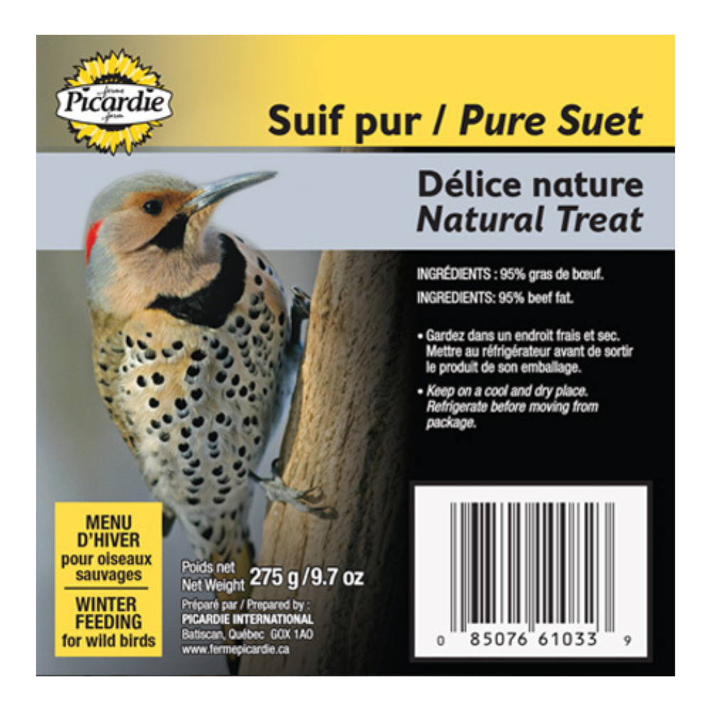 PICARDIE Suif Pure 345g pour Oiseaux Sauvages