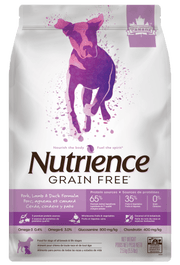 Nutrience Sans Grains - Porc, Agneau et Canard - Nourriture Sèche pour Chiens