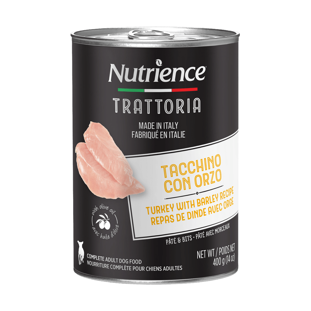 Nutrience Trattoria - Chien Adulte Pâté de Dinde avec Orge - Nourriture Humide pour Chiens