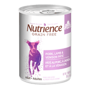 Nutrience Sans Grains - Pâté de Porc, Agneau et Venaison - Nourriture Humide pour Chiens Adultes