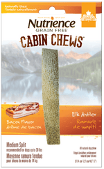 Voir l’image dans la galerie, Nutrience Cabin Chews - Ramure de Wapiti Fendu, Saveur de Bacon - Gâteries à Mâcher Sans Grains pour Chiens