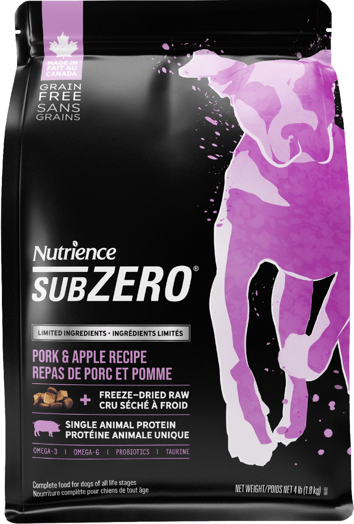 Nutrience Subzero - Porc et Pomme avec Infusion de Foie Lyophilisée - Nourriture Sèche Sans Grains à Ingrédients Limités pour Chiens