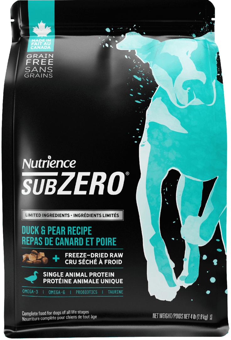 Nutrience Subzero - Canard et Poire avec Infusion de Foie Lyophilisée - Nourriture Sèche Sans Grains à Ingrédients Limités pour Chiens