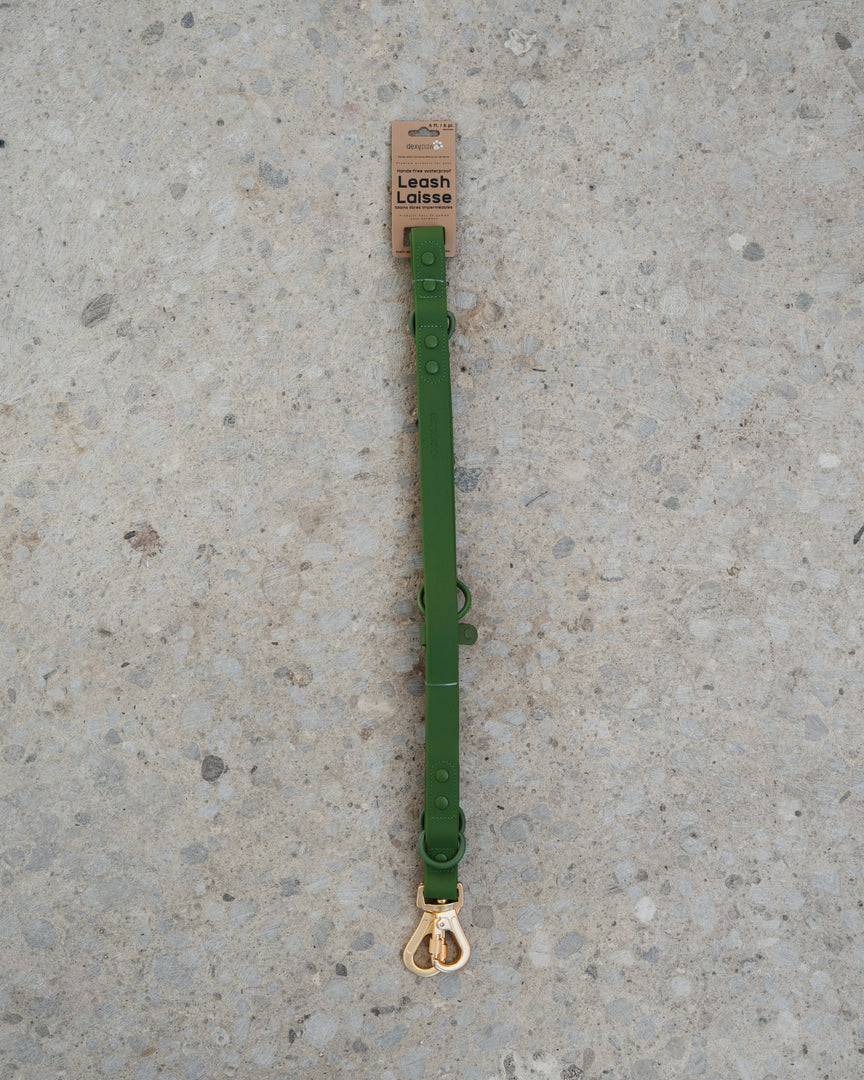 DEXYPAWS Laisse Imperméable Mains Libre Vert Camouflage 6'