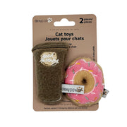 Dexypaws - Jouet Duo Petit Déjeuner avec Herbe à Chat