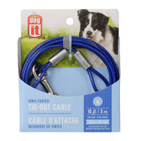 DOGIT Câble d'Attache M 10" Bleu