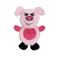 Dogit Stuffies - Jouet Cochon Aplatie en Peluche avec Couineur pour Chiens, 19 cm