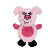 Dogit Stuffies - Jouet Cochon Aplatie en Peluche avec Couineur pour Chiens, 19 cm