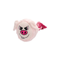Dogit Stuffies - Jouet Cochon à Grosse Tête en Peluche avec Couineur pour Chiens, 23 cm
