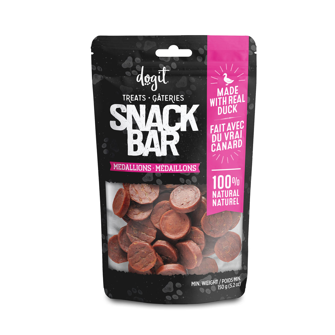 DOGIT SNACK BAR Gâteries Chien Médaillons de Canard 150g
