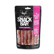 Dogit Snack Bar - Bâtonnets Torsadés en Cuir Brut Enveloppées de Canard - Gâteries à Mâcher pour Chiens