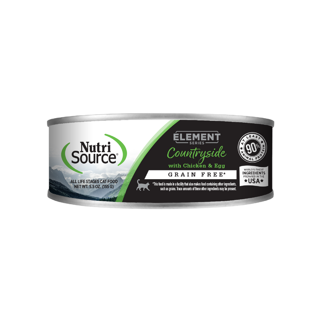 NutriSource Element Series - Chat "Countryside" Pâté de Poulet et Oeuf - Nourriture Humide Sans Grains pour Chats