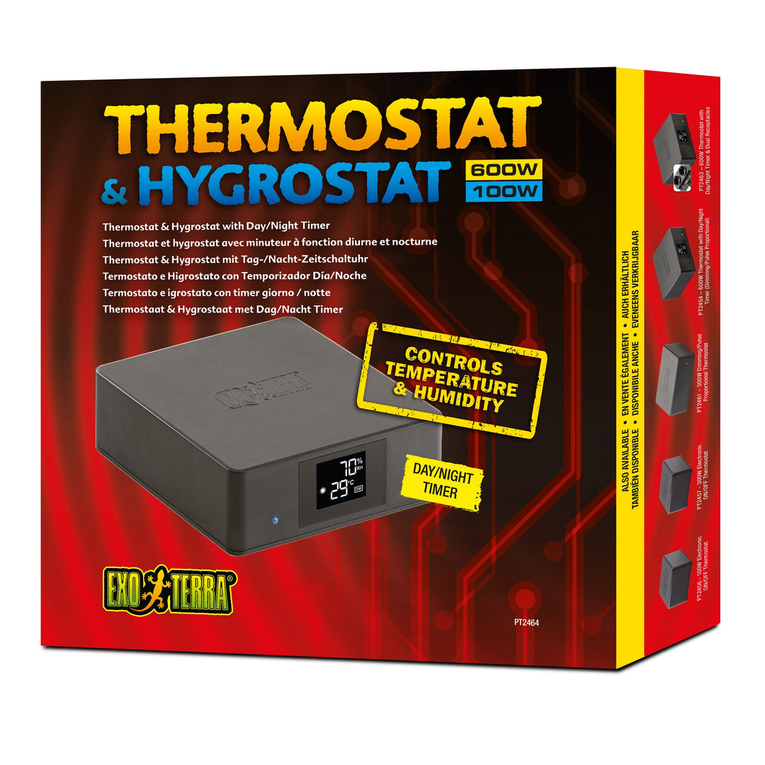 EXO TERRA Thermostat 600W & Hygrostat 100W pour Reptiles