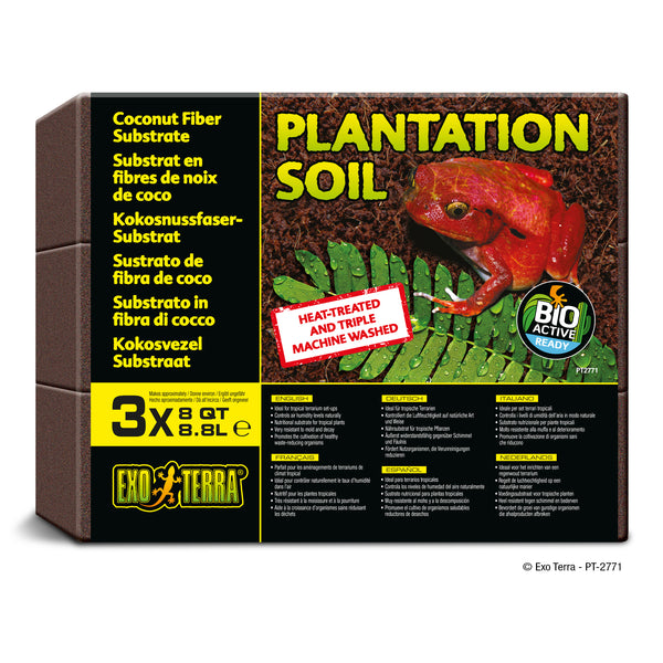 EXO TERRA Substrat Plantation Soil Exo 8.8L x3 pour Reptiles