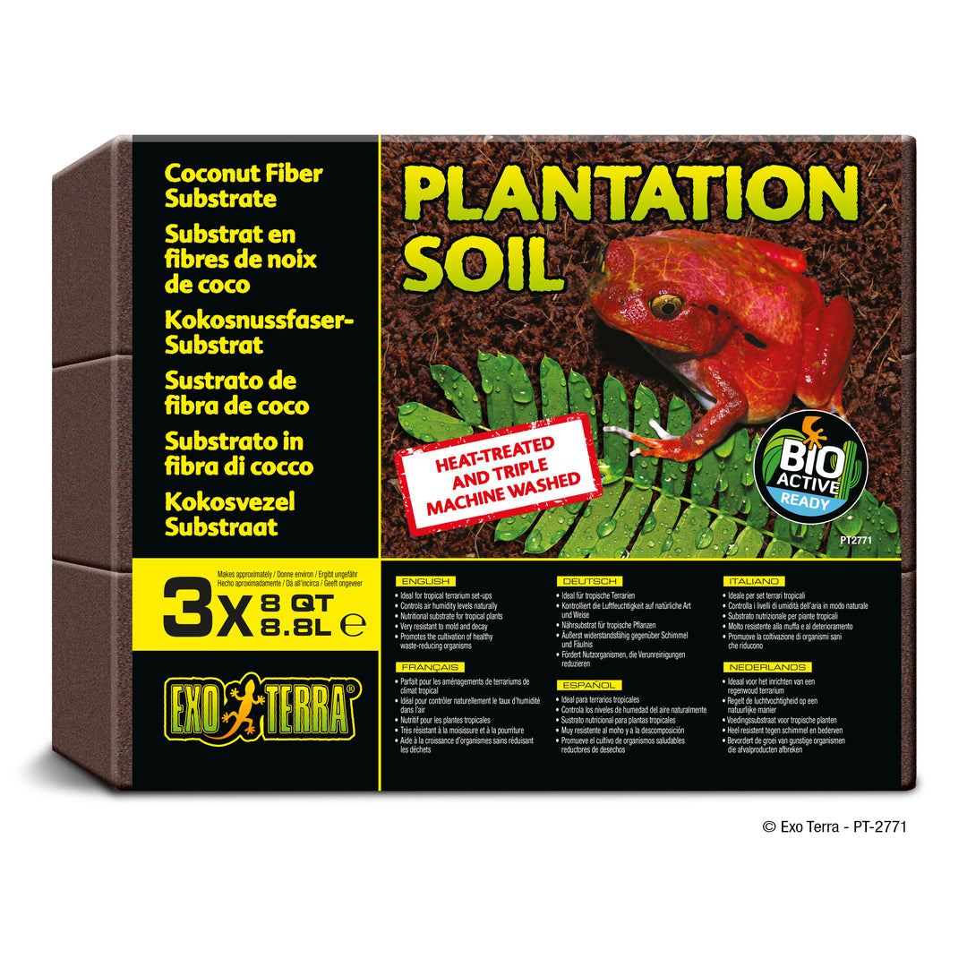 EXO TERRA Substrat Plantation Soil Exo 8.8L x3 pour Reptiles