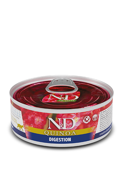 Famina N&D Quinoa - Chat Digestion Agneau - Nourriture Humide Sans Grains pour Chats