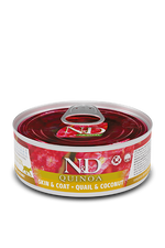 Voir l’image dans la galerie, Famina N&amp;D Quinoa - Peau et Pelage, Caille et Noix de Coco - Nourriture Humide Sans Grains pour Chats